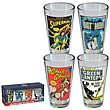 DC Comics Vintage Comic Cover Pint Glass 4-Pack